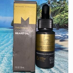 MICHAEL STRAHAN Daily Defense Conditioning Beard Oil 1 fl oz / 30mL New‎